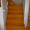 Oak plank stairs and trim